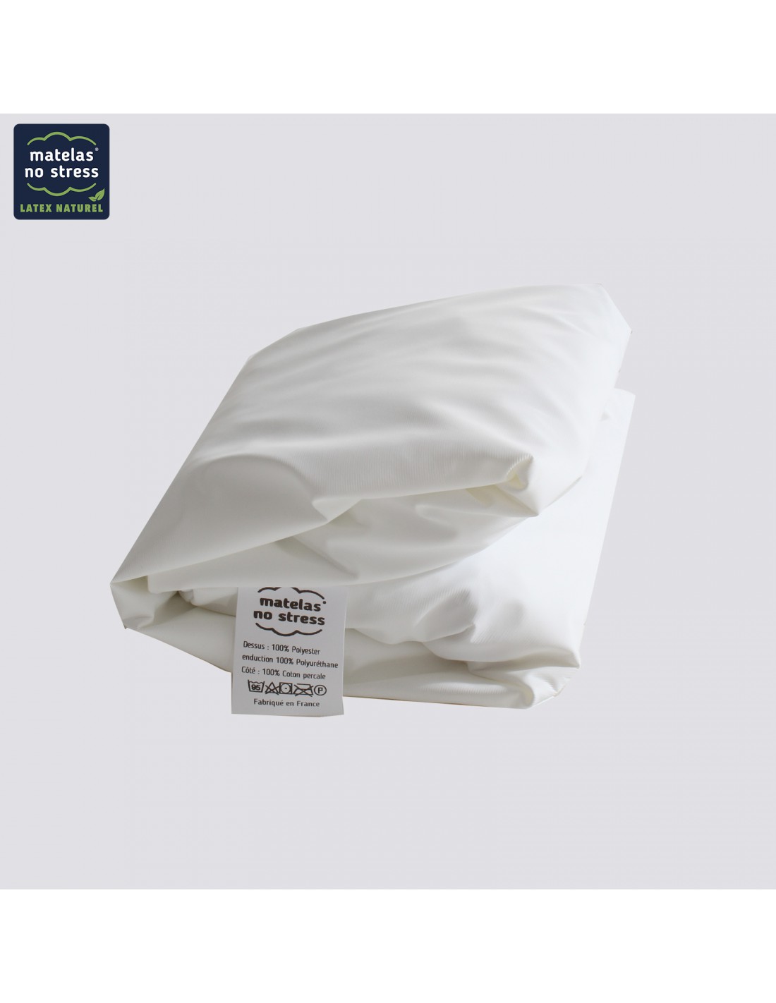 Alèse protège matelas respirante en coton blanc 120x190 cm