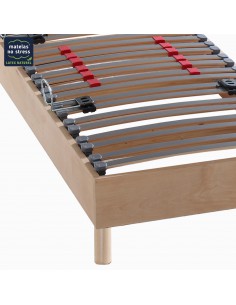 Sommier Bois Brut Naturel 90x190hêtre massif morphologique 2