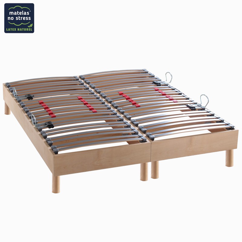 Sommier 140x200 Bois Naturel en une ou deux parties