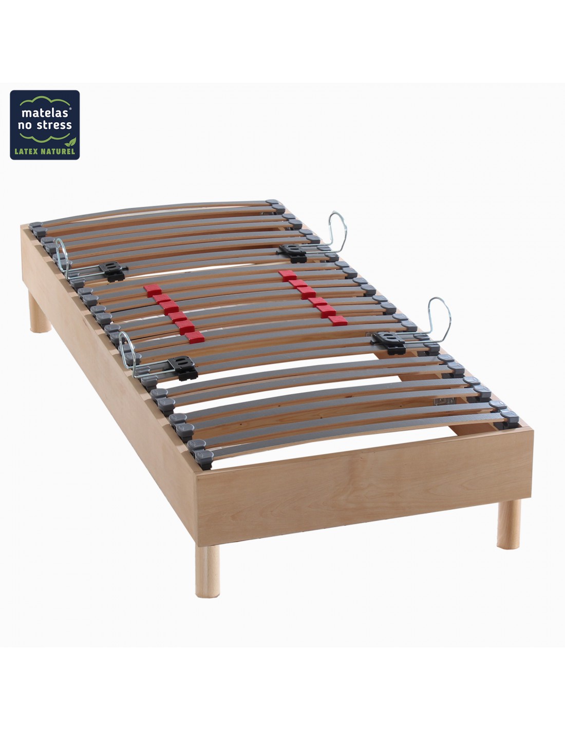 Sommier 160x200 Bois Naturel Finition Haut de Gamme