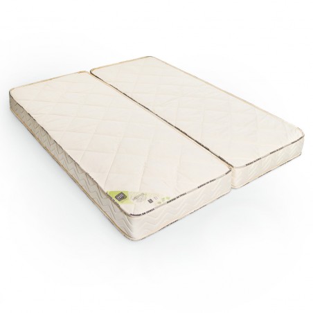 Duo du matelas bio latex naturel ferme écologique reliés avec une fermeture éclair