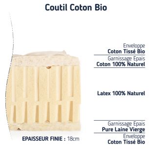 Matelas latex naturel 140x190 2