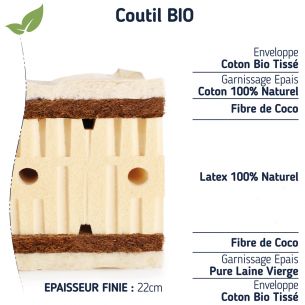 Matelas Bio Énergie Très Ferme 21 cm 160*200 2