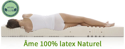 âme latex naturel de notre matelas forme ronde